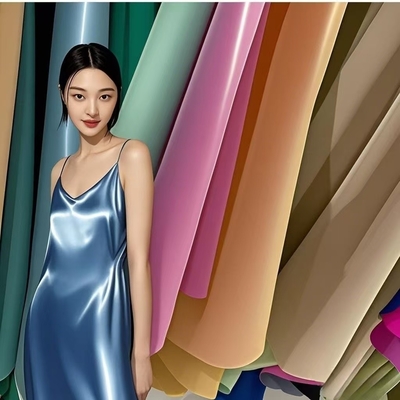 Vêtements en satin brillant en polyester