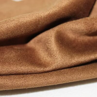 Tissu pour manteau 350 g/m² en imitation cuir suédé 90 % polyester 10 % élasthanne