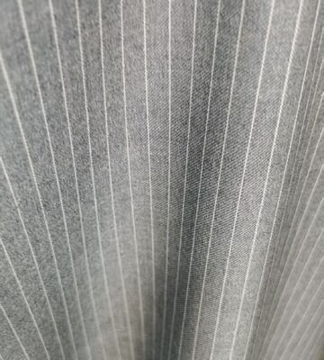 25% Rayonne 75% Polyester 230gsm Tissu de costume RT à rayures verticales Gris pour affaires