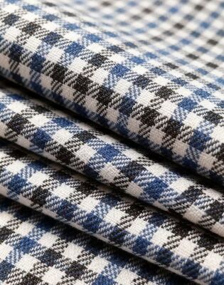 27% Rayonne 70% Polyester 3% Élasthanne 260gsm Tissu à carreaux infroissable et durable à texture lisse