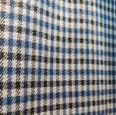 27% Rayonne 70% Polyester 3% Élasthanne 260gsm Tissu à carreaux infroissable et durable à texture lisse