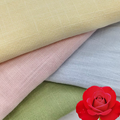 220 GSM Tissu rayonné de lin résistant aux rides respirant pour chemises et chemises