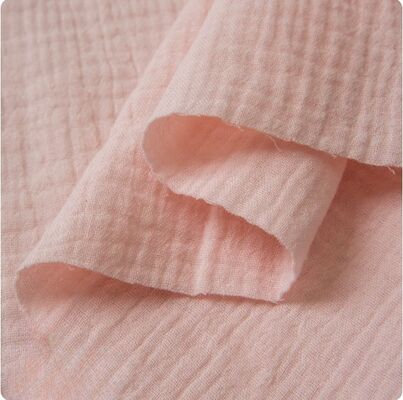 130GSM 100% coton double gaze Tissu respirant coton biologique mousseline Tissu pour vêtements pour bébé