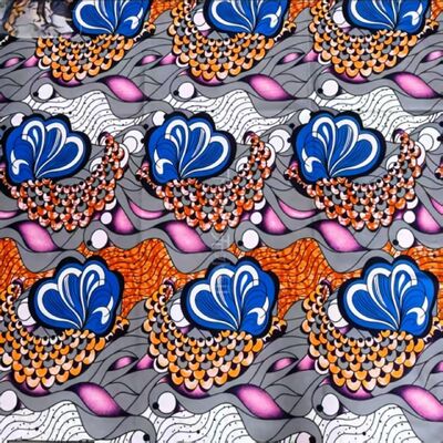 Tissu d'impression 100% coton africain avec des couleurs vives et une largeur de 115 cm