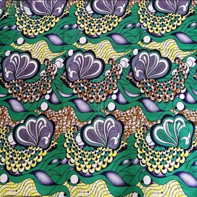 Tissu d'impression 100% coton africain avec des couleurs vives et une largeur de 115 cm