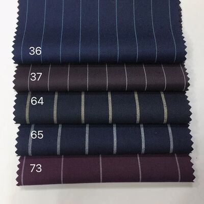 80% Polyester 20% Rayon 164gsm Yarn-Dyed Stripe Uniform Fabric for Professional Workwear
