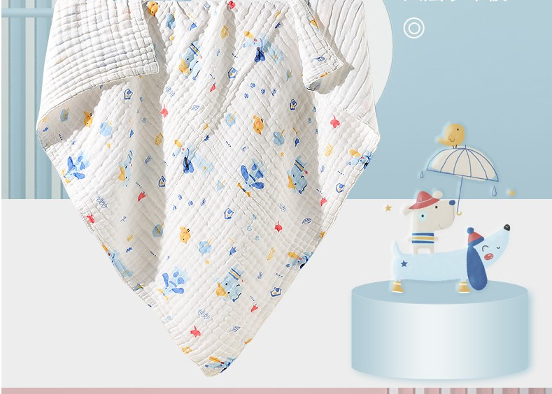 Viable nouveau-né de impression animal de Gauze Fabric Swaddle Wrap For de coton organique