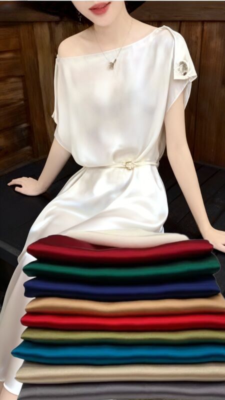 74% polyester 26% T800 210gsm Robe de soirée Vêtements de soirée